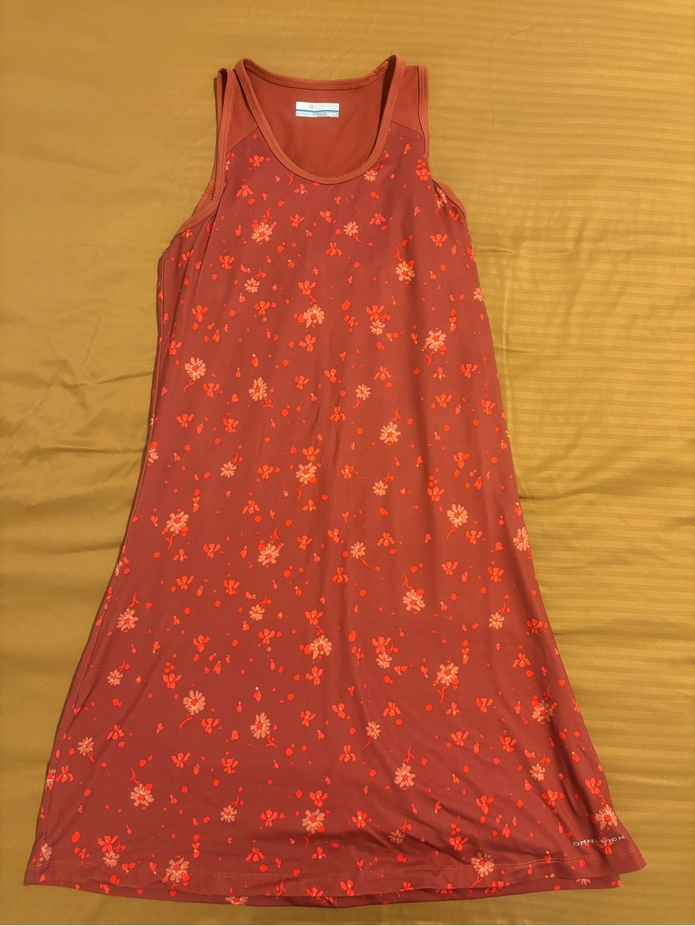 Columbia Rust Floral Racerback Dress
